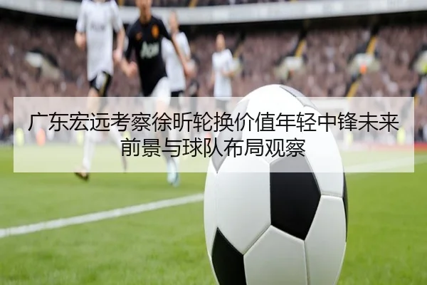 广东宏远考察徐昕轮换价值年轻中锋未来前景与球队布局观察